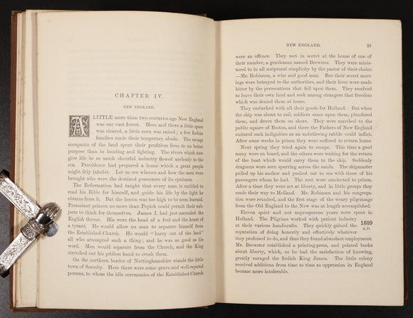 1887 America: A History by Robert MacKenzie Antiquarian American History Book