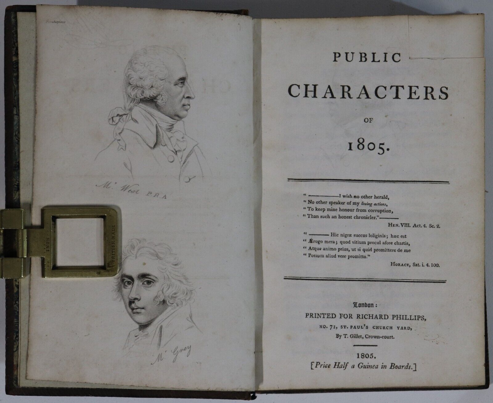 1798-1807 8vol British Public Characters: R Phillips Antiquarian Book Set