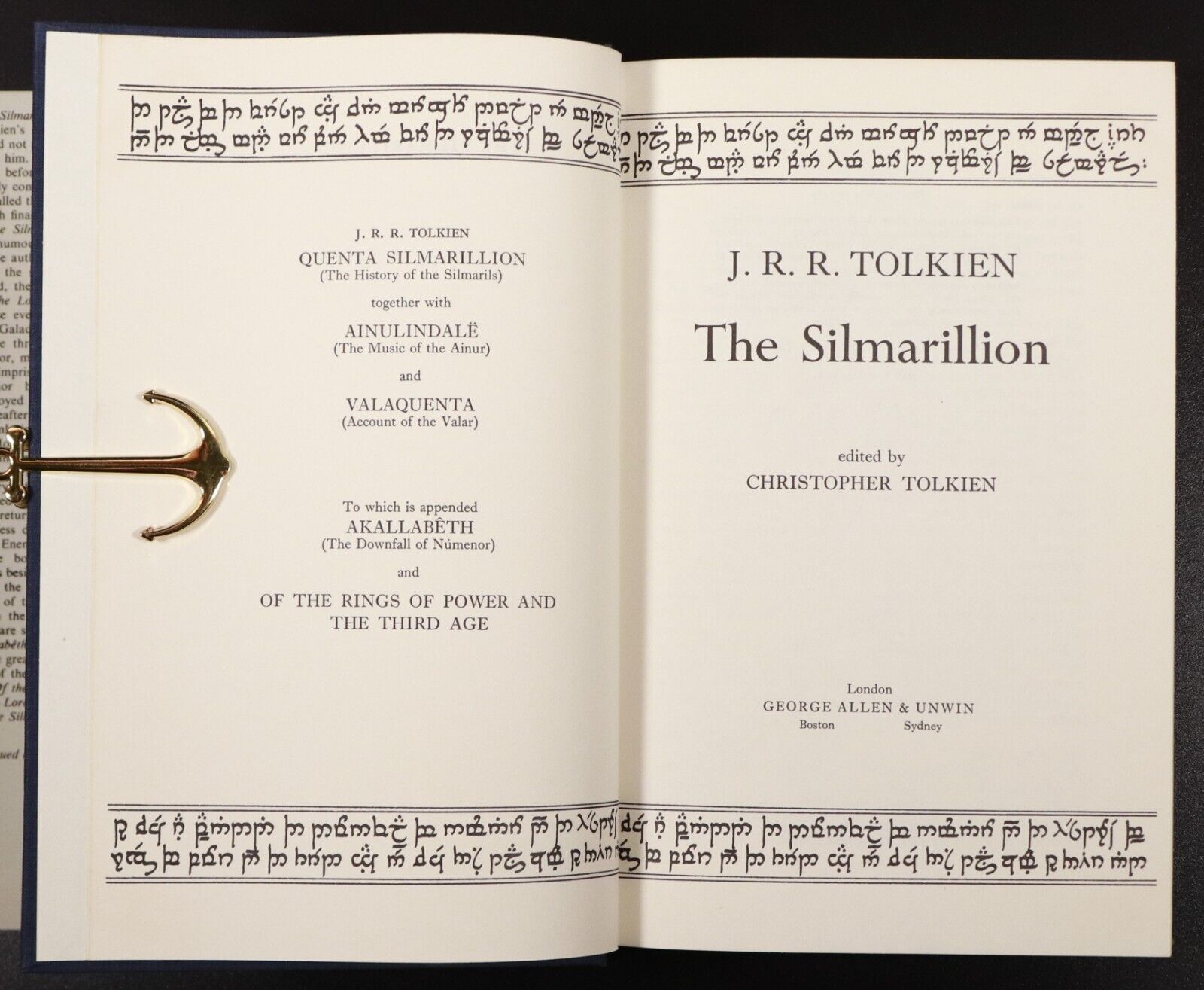 1977 The Silmarillion by J.R.R. Tolkien Fantasy Fiction Book 1st Ed With Maps