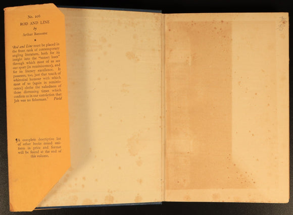 1935 Rod And Line by Arthur Ransome Antique Fishing Book Travellers Library