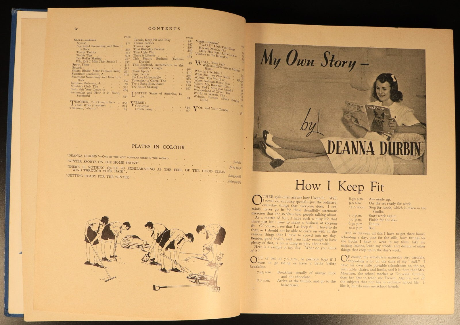 The Girls Own Annual c1940 Antique British Illustrated Girls Book Volume 61