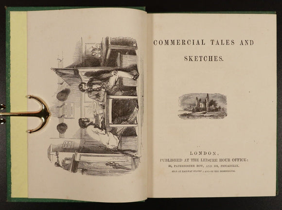 c1870 Commercial Tales & Sketches Antiquarian British History Book Leisure Hour