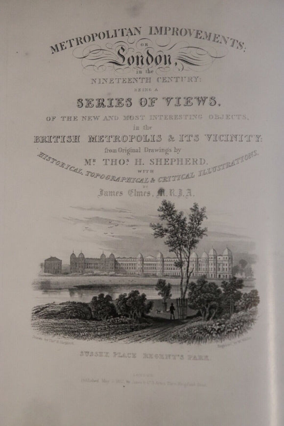 1960 The Architecture of John Nash 1st Edition Antique British Architect Book