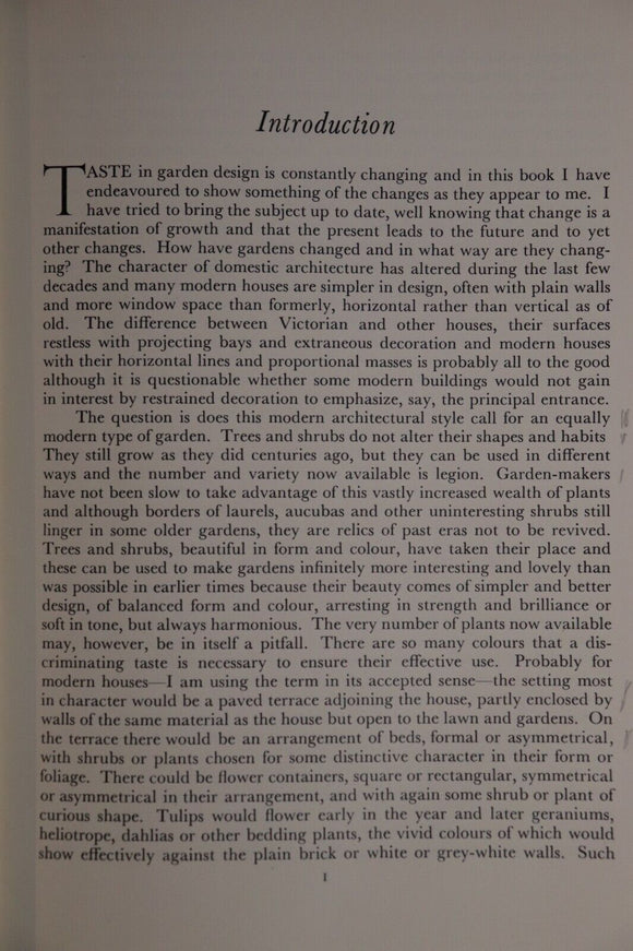 1956 The Earth Is My Canvas by Percy Cane Architectural Garden Design Book