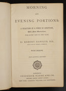 c1870 Morning & Evening Portions - Robert Hawker Antique Theology Book Scripture-4