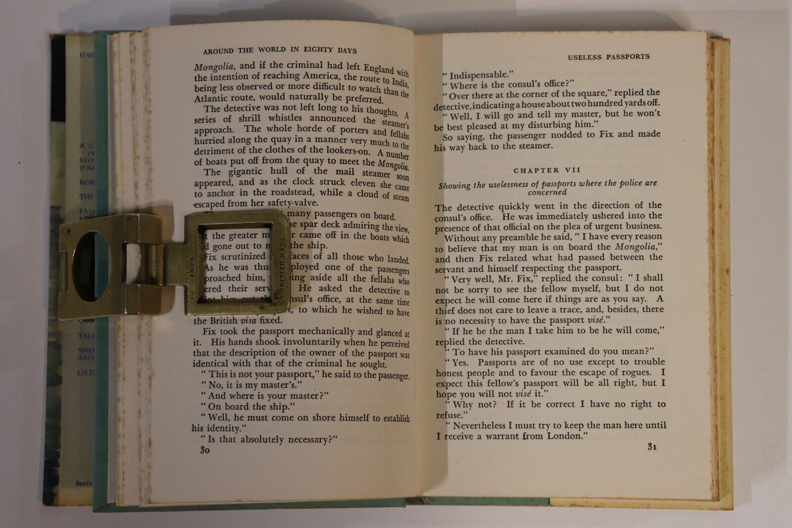 c1957 Around The World In Eighty Days by Jules Verne Vintage Fiction Book