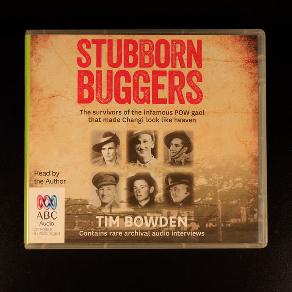 Stubborn Buggers by Tim Bowden Australian Military History Book Audio CD Bolinda