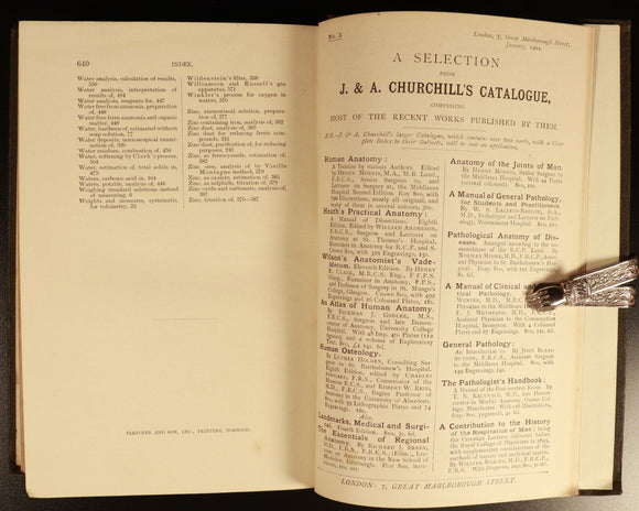 1900 Handbook Of Volumetric Analysis by Francis Sutton Antique Science Book