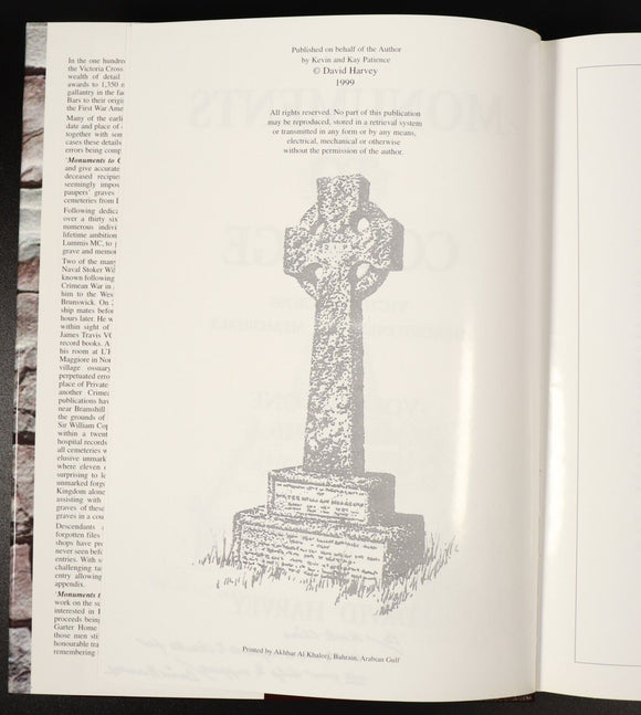 1999 2vol Monuments To Courage by D. Harvey Victoria Cross Military Books Signed