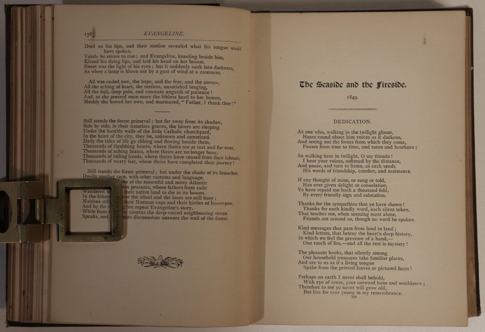 1891 The Poetical Works Of Henry Longfellow Antique American Poetry Book