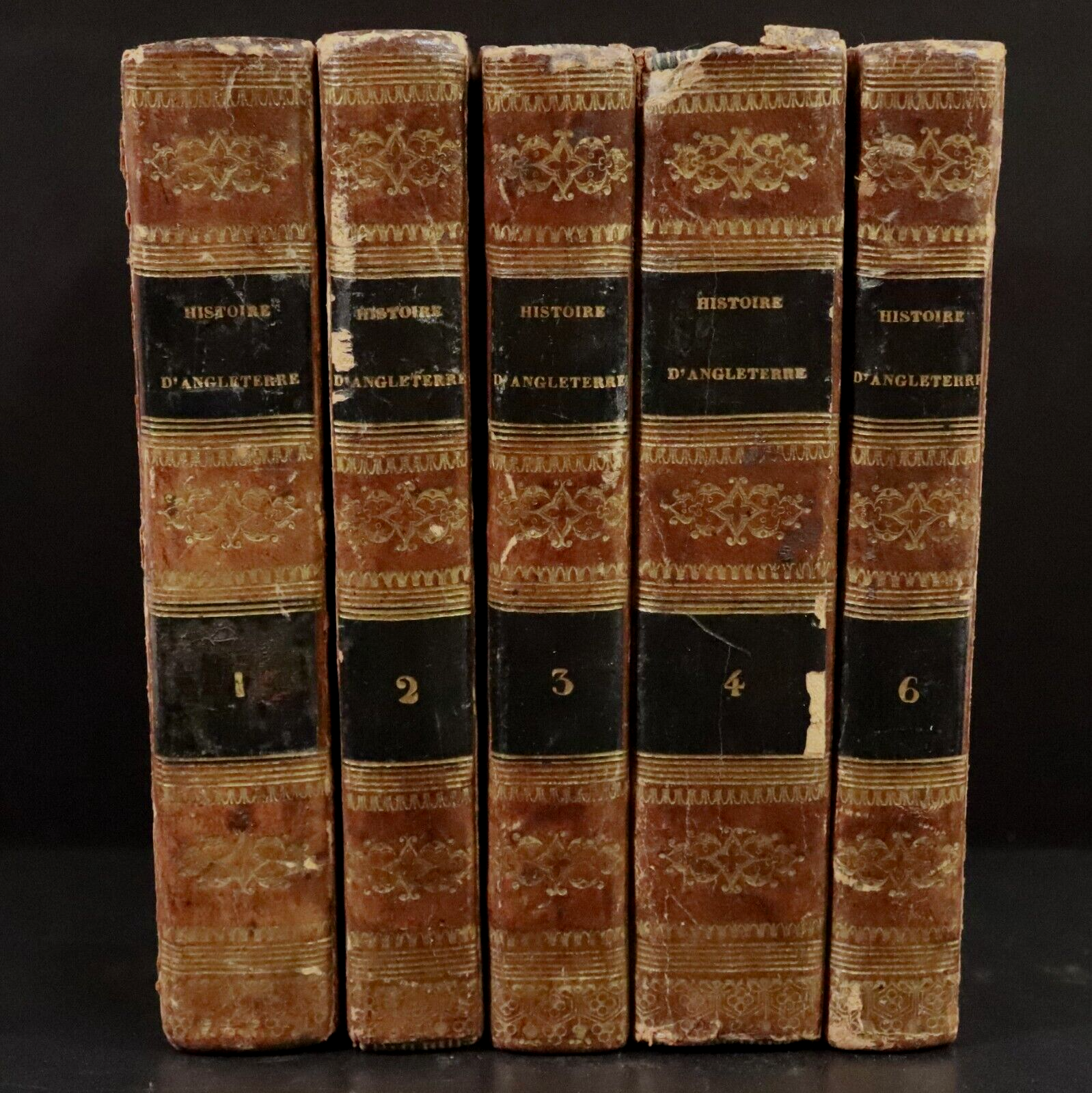 1827 5vol Abrege De L'Histoire D'Angleterre Antiquarian History Of England Books