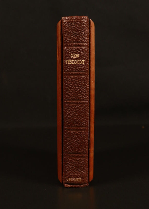 c1920 The New Testament Of Our Lord Jesus Christ Antiquarian Bible Wooden Covers