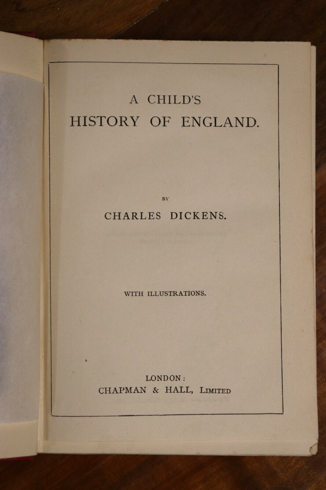 1888 A Child's History Of England by Charles Dickens Antique History Book