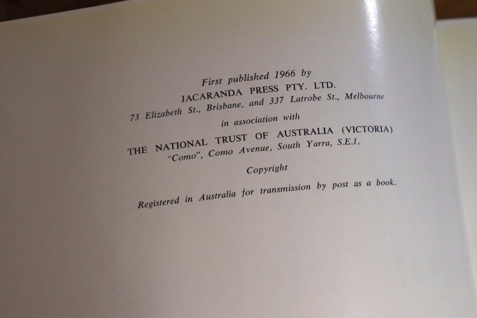 1966 Historic Buildings of Victoria D. Saunders Australian Architecture Book