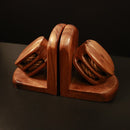 c1930's Nautical Themed Book Ends Antique Wooden & Rope Maritime Book Ends-1