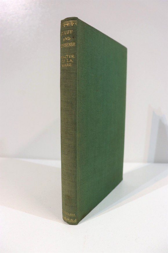 1927 Stuff & Nonsense by Walter De La Mare 1st Edition Literature Book