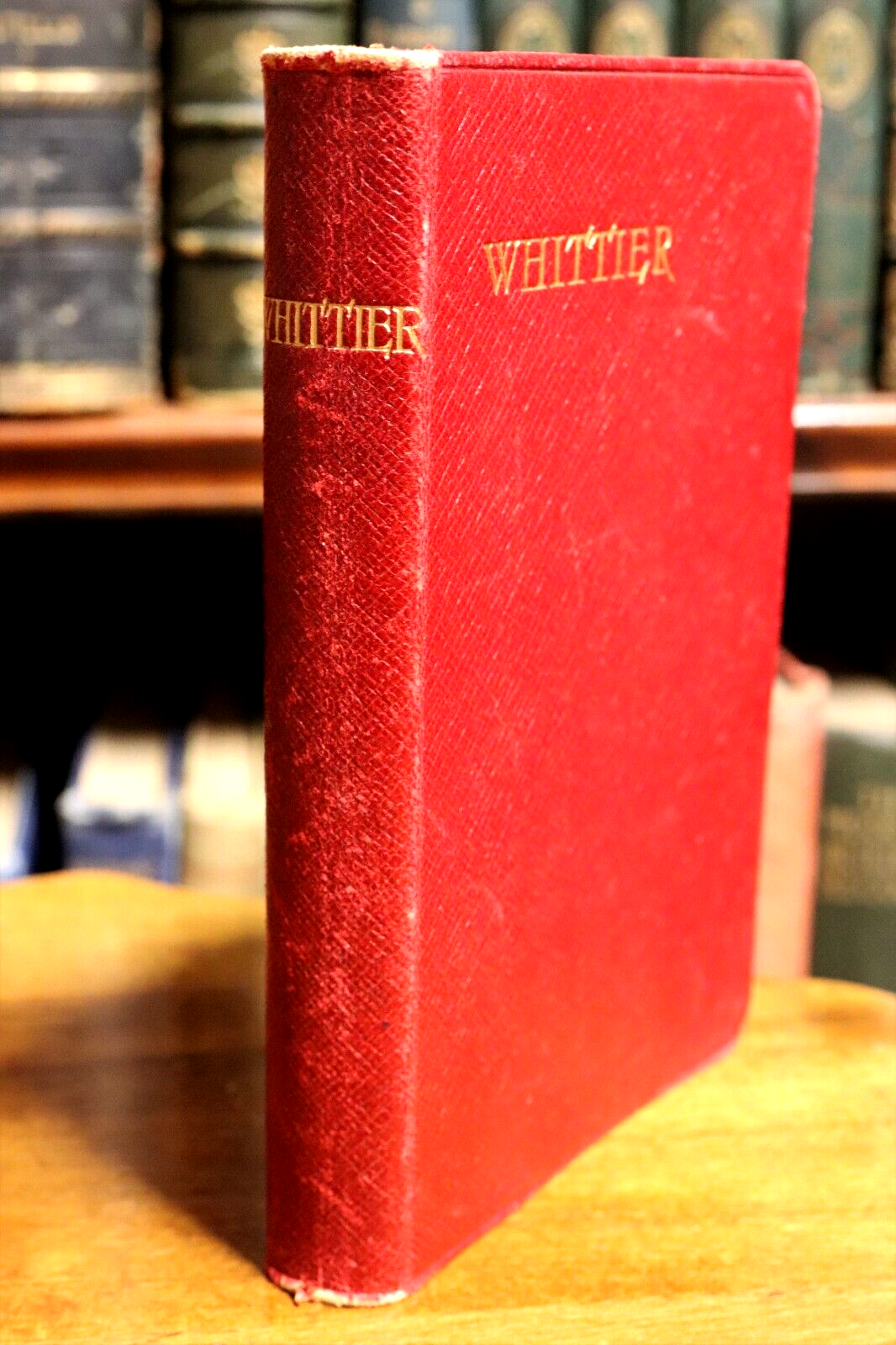 c1910 The Poetical Works Of John Greenleaf Whittier Antique American Poetry Book