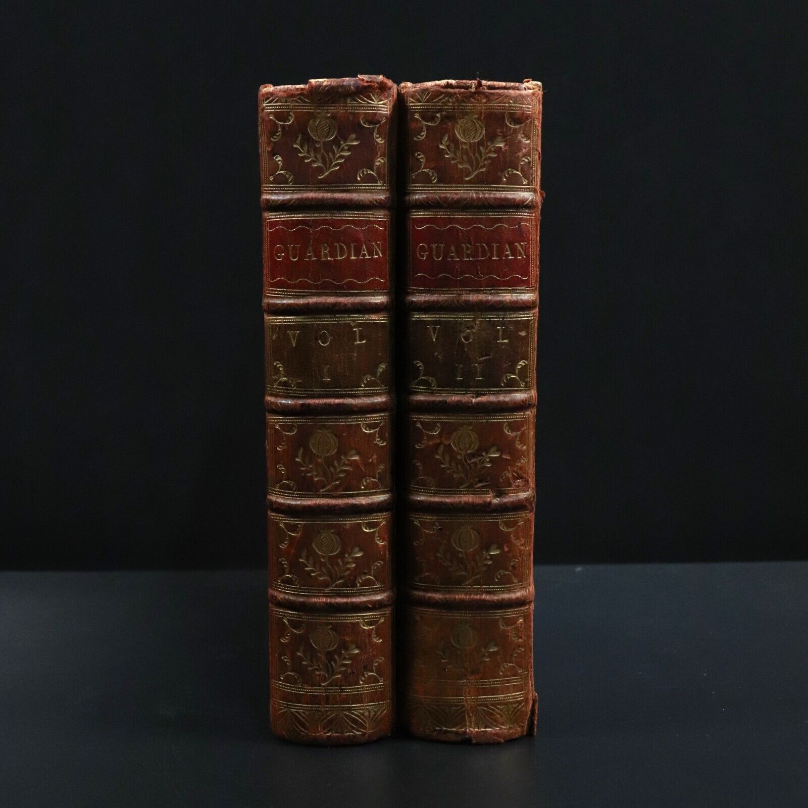 1760 2vol The Guardian by Addison & Steele Antiquarian British History Book Set