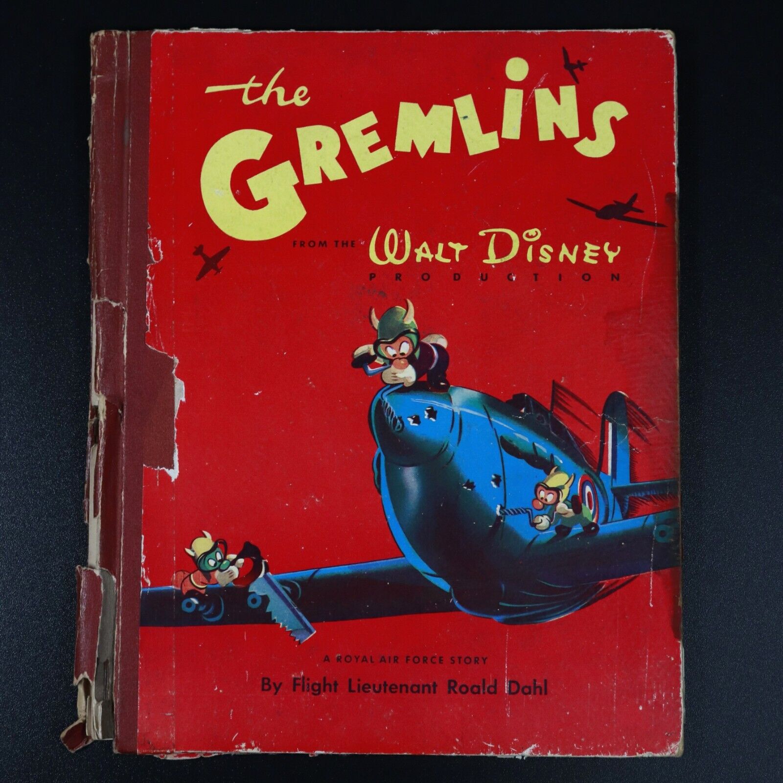 1943 The Gremlins From Walt Disney by Roald Dahl Antique Childrens Book R.A.F.