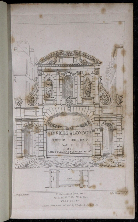 1825 2vol Public Buildings Of London Illustrated Antiquarian Architecture Books