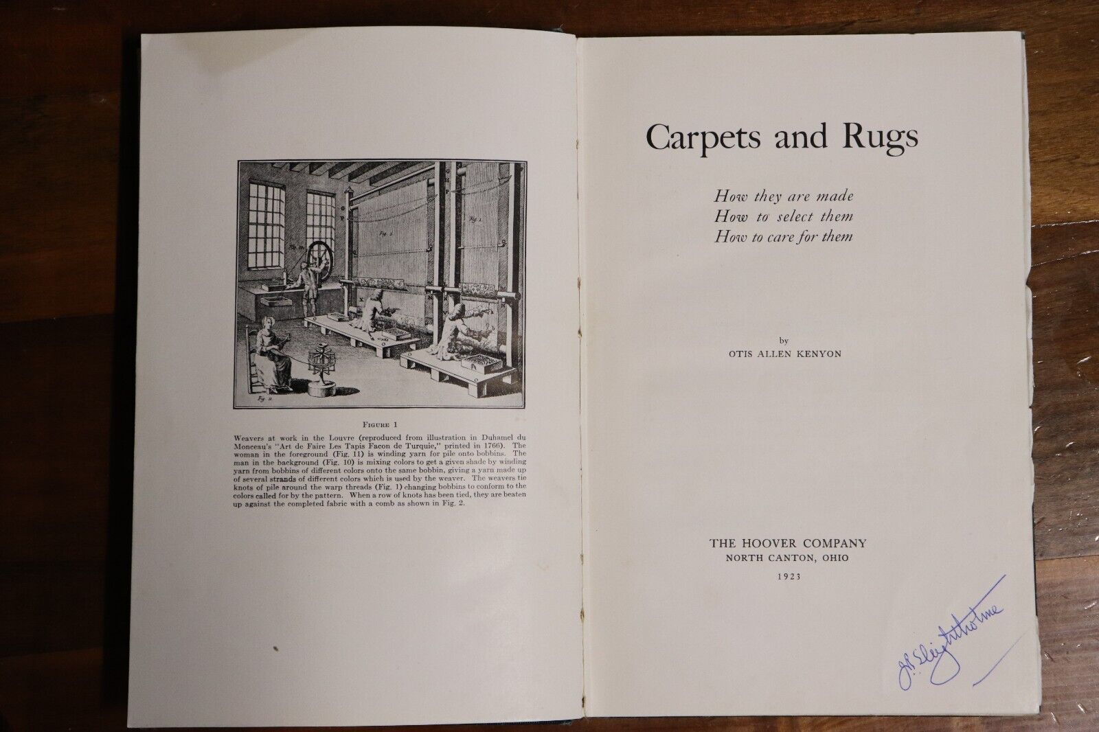 1923 Carpets & Rugs by Otis A. Kenyon Antique American History Book