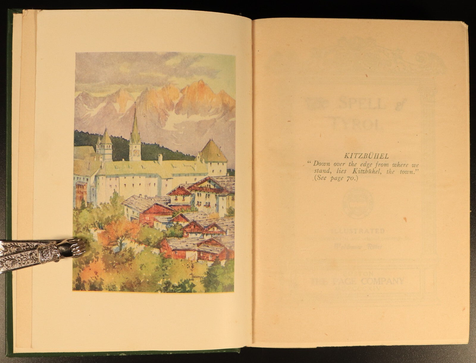 1914 The Spell Of Tyrol by WD McCrackan Antique Illustrated Travel Book Austria
