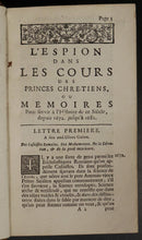 1710 4vol L'Espion dans les Cours des Princes Chretiens French Antiquarian Books-6