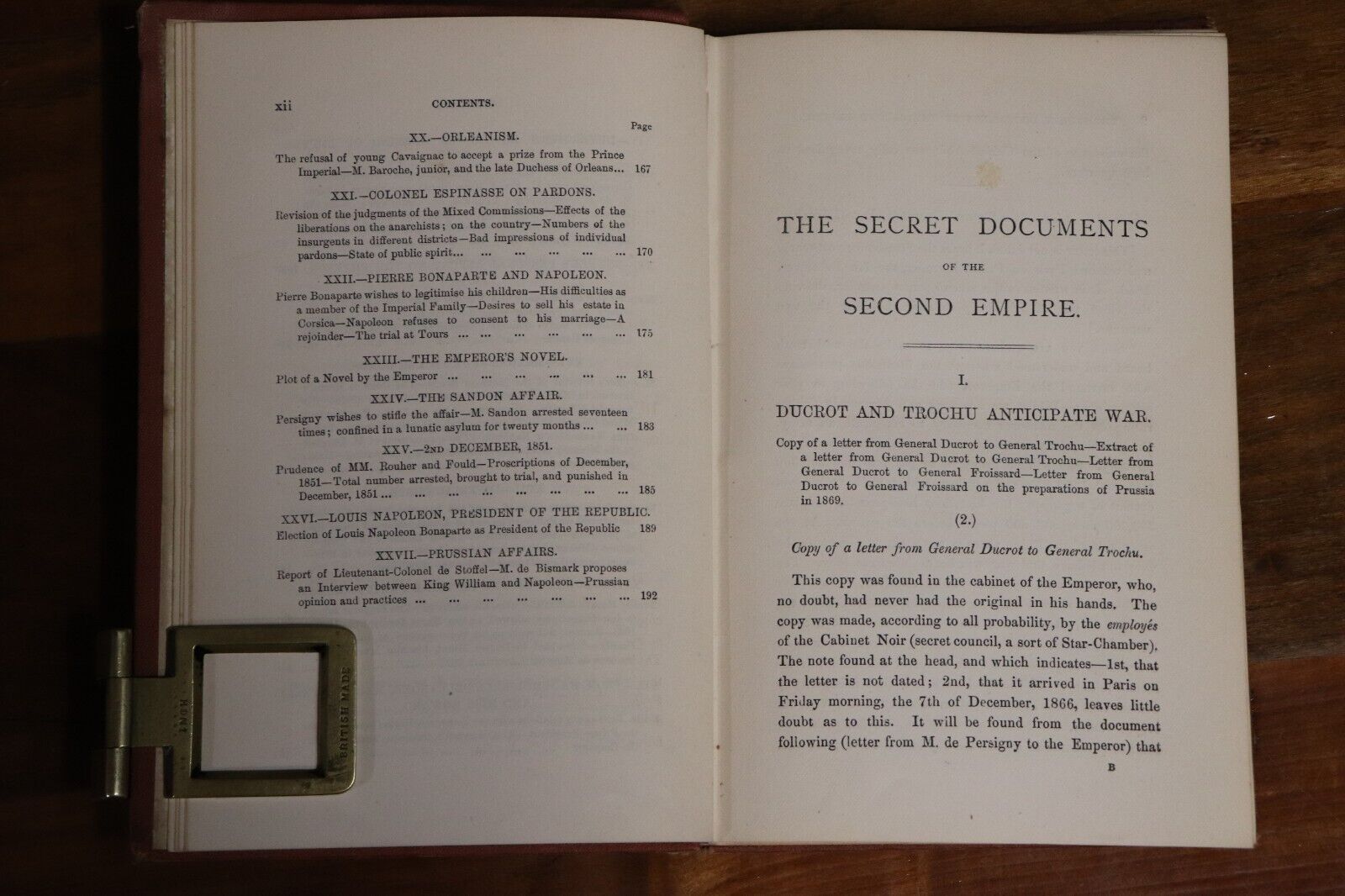 1871 The Secret Documents Of The Second Empire Antique French History Book