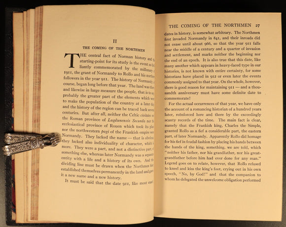 The Normans In European History by CH Haskins 1916 Antique Book Leather Binding