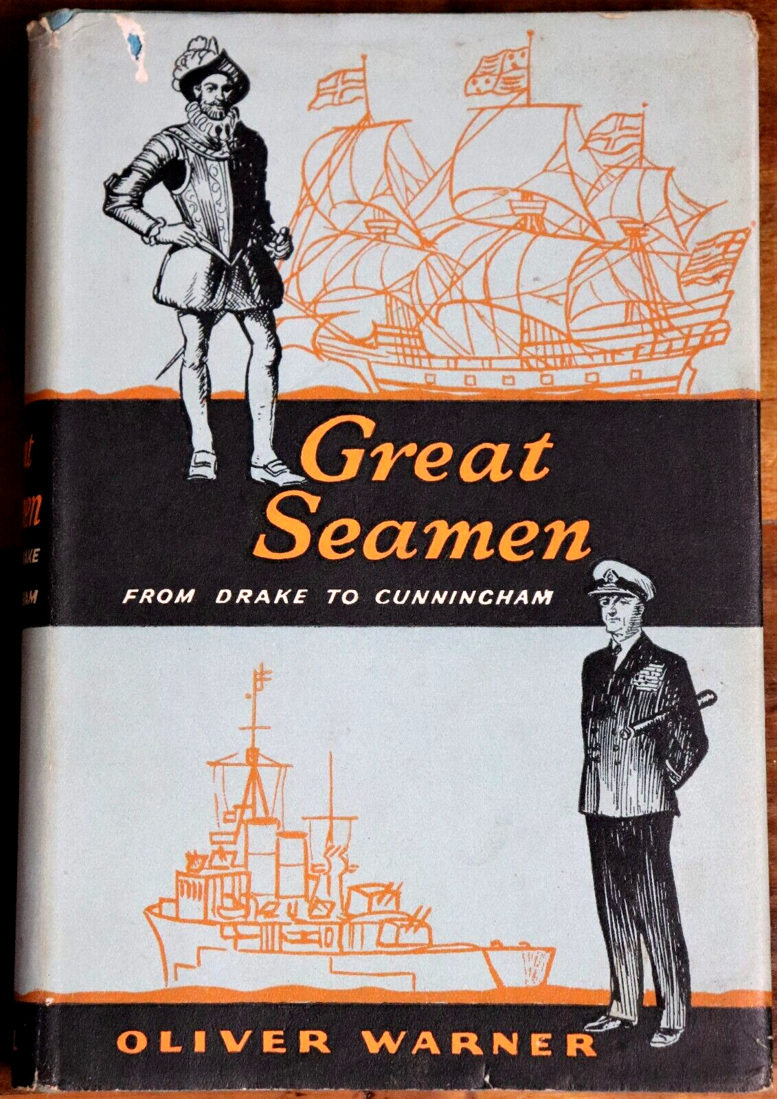 1961 Great Seamen by Oliver Warner 1st Edition Maritime Explorers Book