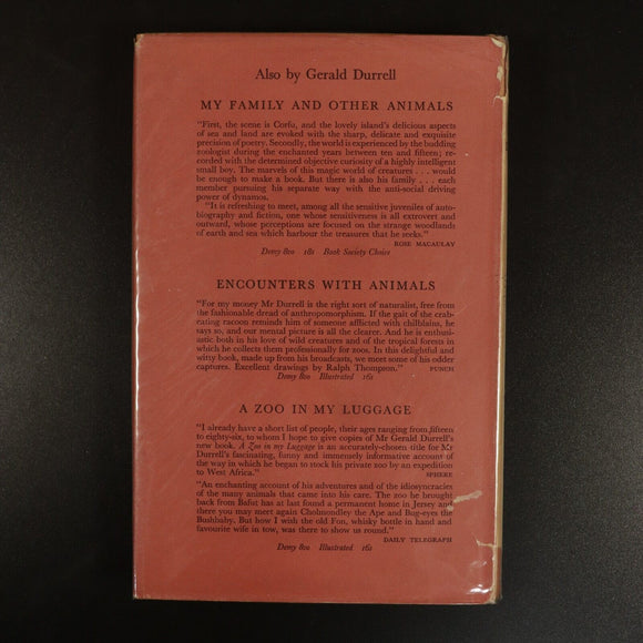 1961 The Whispering Land by Gerald Durrell South American Travel Book Patagonia