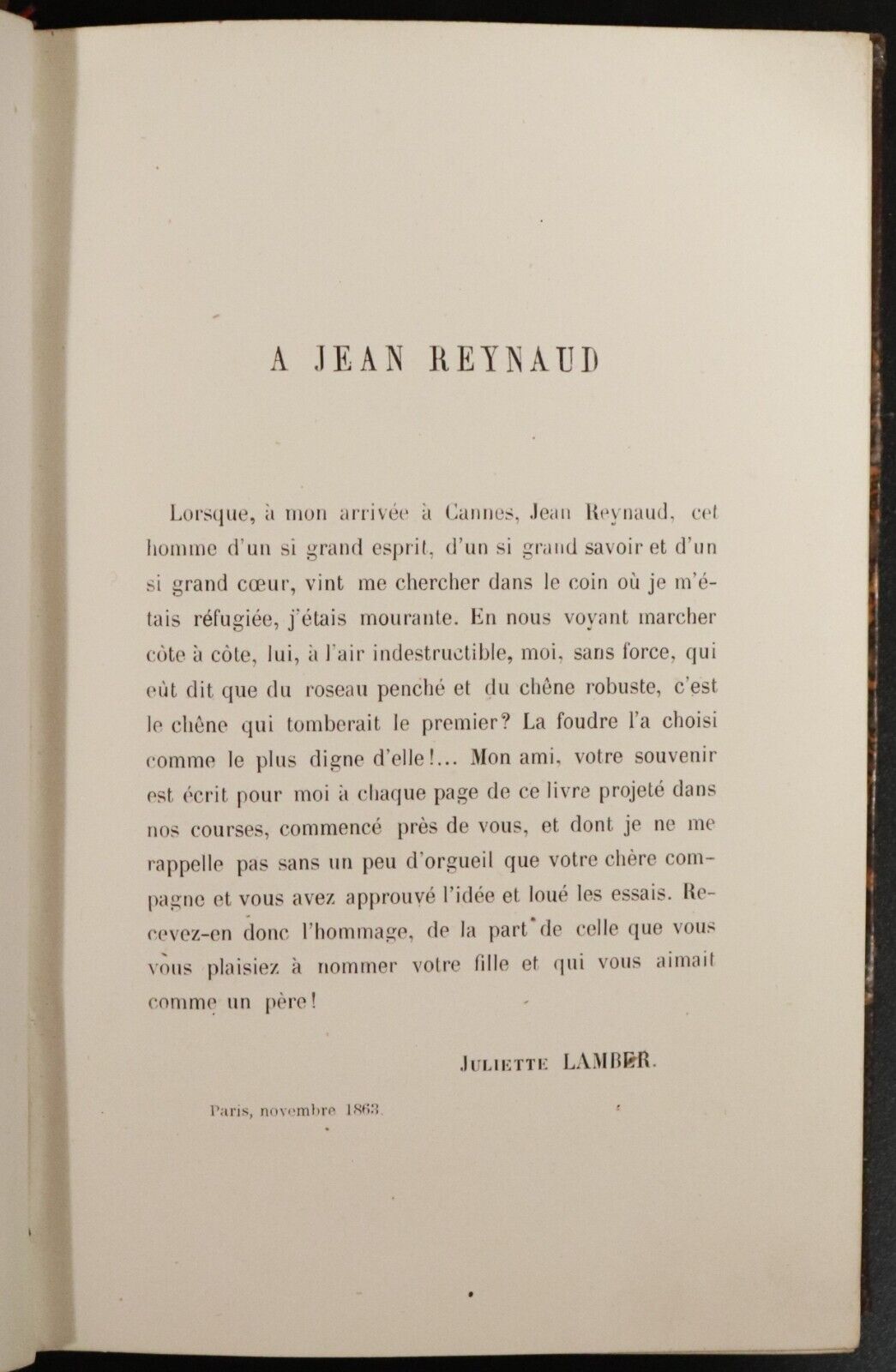 1863 Voyage Autour Du Grand Pin by Juliette Lamber Antiquarian French Book