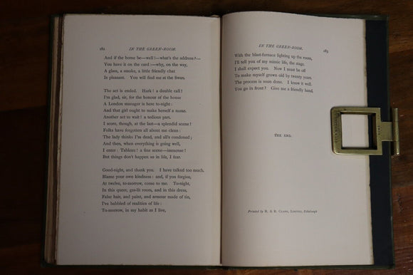 1896 In Hours Of Leisure by Clifford Harrison Antique Poetry Book