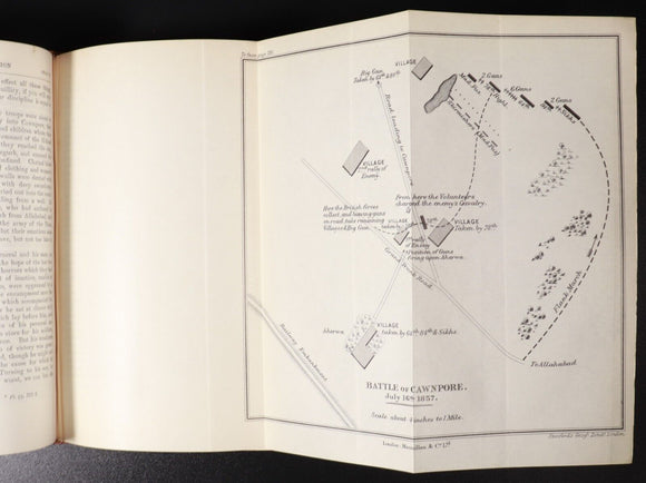 1904 History Of The Indian Mutiny by TR Holmes Antique Military Book Maps 5th