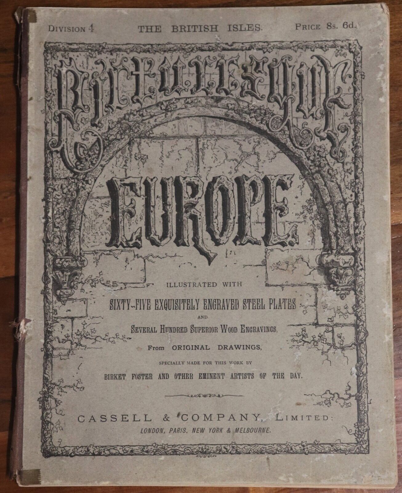 c1875 Picturesque Europe - Division 4 Rare Antiquarian Engravings Book Plates