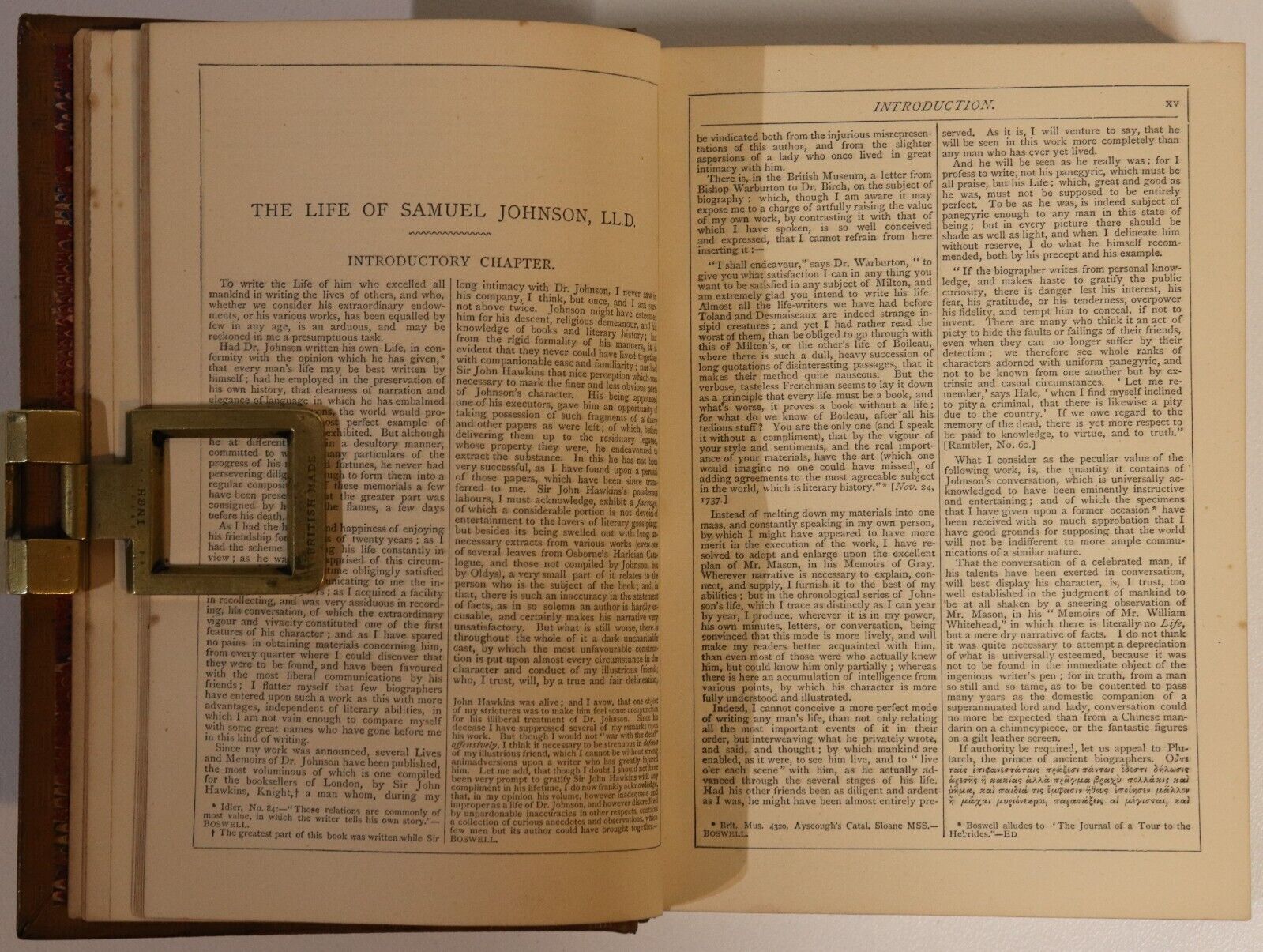 c1859 Life Of Samuel Johnson by James Boswell Antique Literature Biography Book