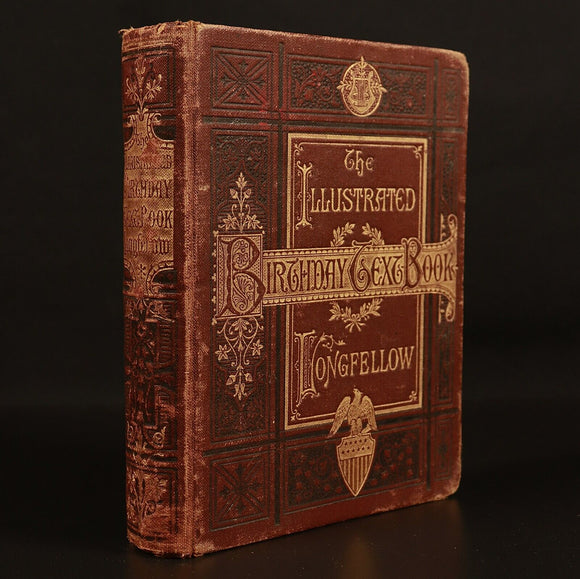 Longfellow's Illustrated Birthday Text Book c1880 Antiquarian Poetry Book