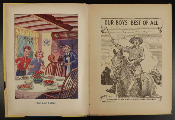 c1940 Our Boys Best Of All Antique Illustrated British Childrens Book