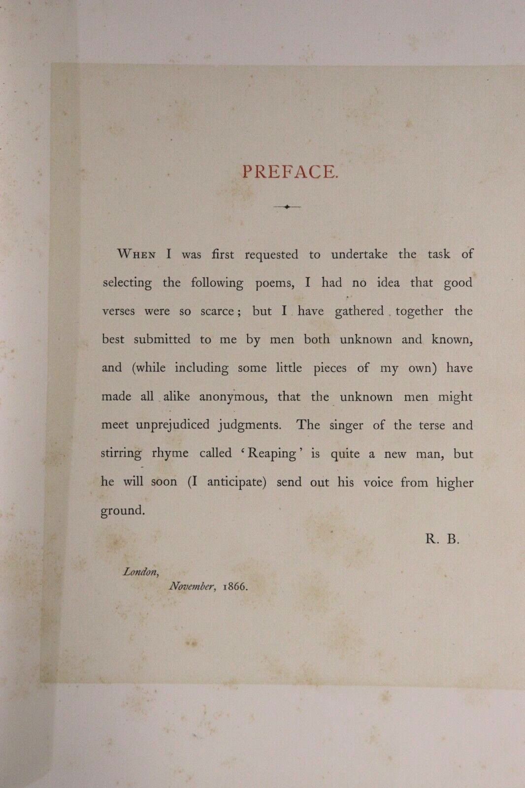 1867 Wayside Posies: Original Poems Of The Country Life Antiquarian Poetry Book