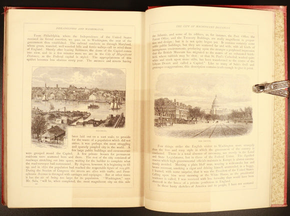 c1885 American Pictures In Pen & Pencil Antique Picturesque Book Samuel Manning