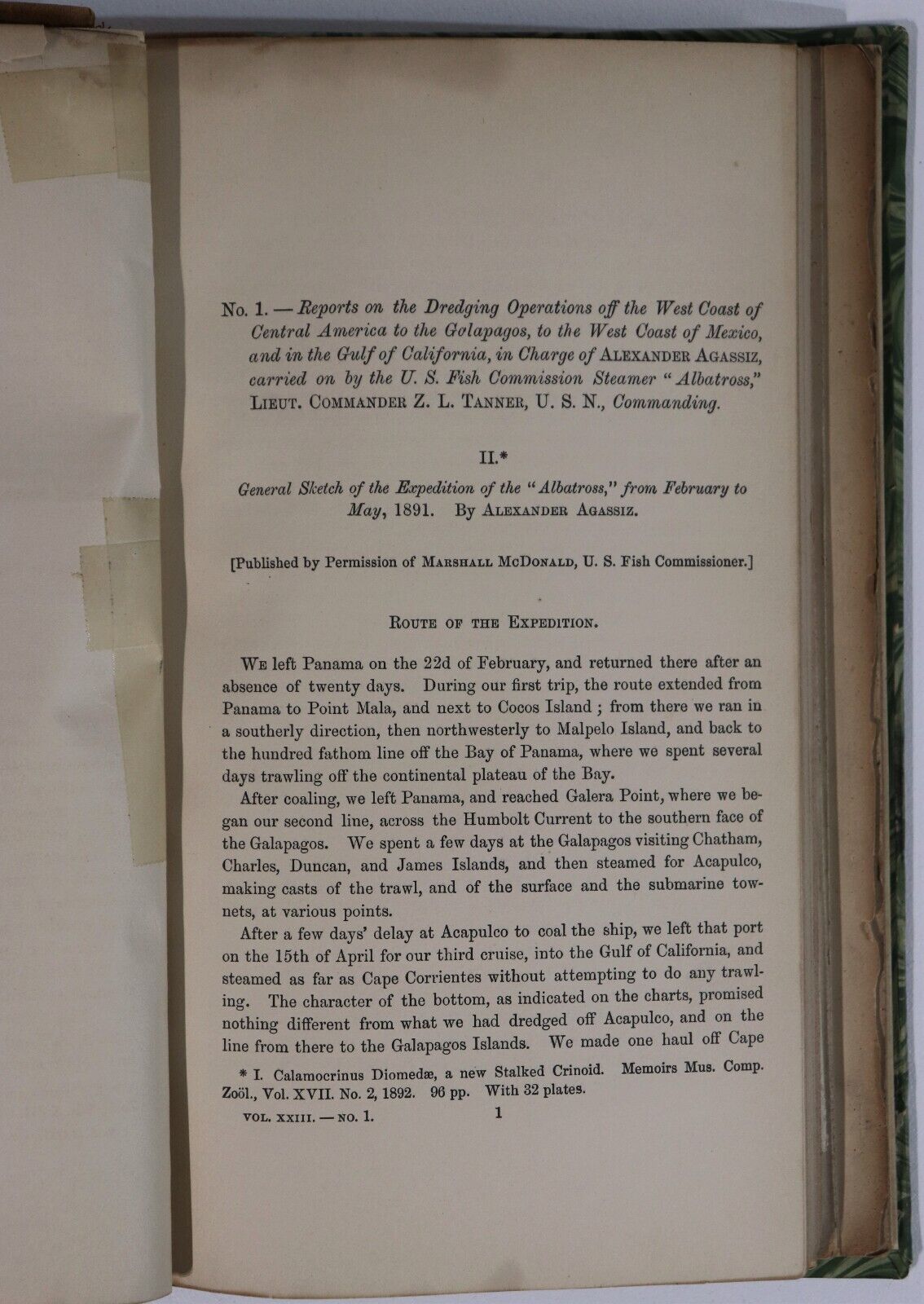 1892 Bulletin Of Museum Of Comparative Zoology Antique Natural History Book