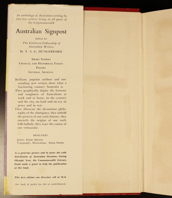 Australian Signpost by T.A.G. Hungerford 1956 Australian Literature History Book