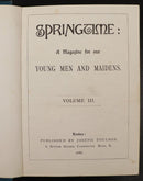 1887 2vol Springtime: Magazine For Young Men & Maidens Antique Literature Books-8