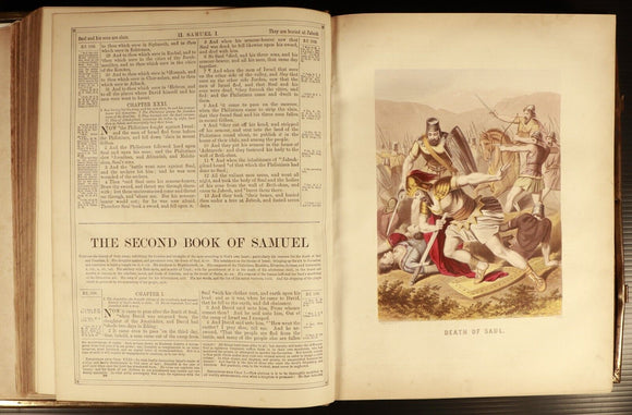 c1880 Brown's Self Interpreting Family Bible Large Antiquarian Illustrated Bible
