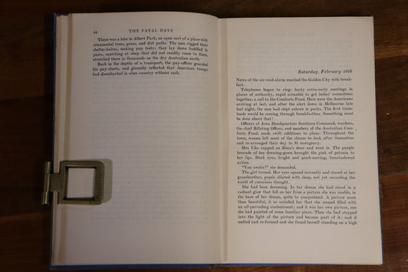 1947 The Fatal Days by H. Drake-Brockman 1st Edition Antique Fiction Book