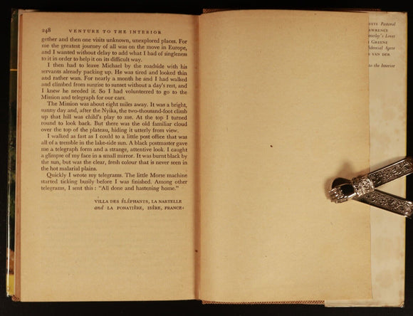 1954 Venture To The Interior by Laurens Van Der Post Adventure Fiction Book