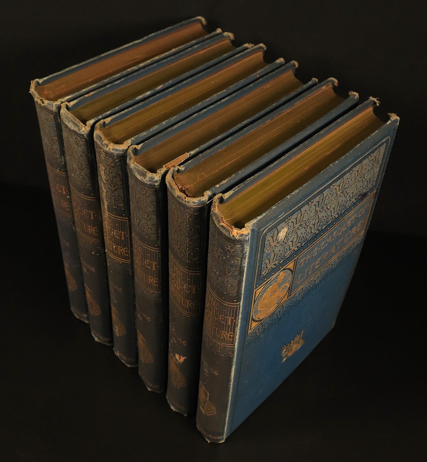 1890 The Casquet Of Literature by Charles Gibbon 6vol Antique History Book Set