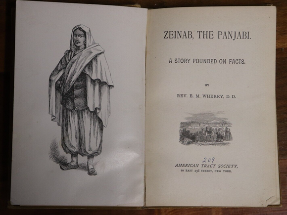 1895 Zeinab The Panjabi by E.M. Wherry Antique Muslim Christian Theology Book
