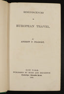 1869 Reminiscences Of European Travel by Andrew Peabody Antique Travel Book-2