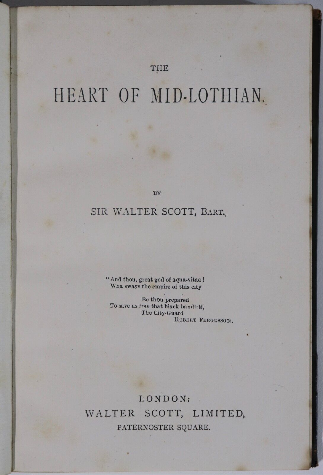 c1885 The Heart Of Mid-Lothian by Sir Walter Scott Antique British Fiction Book